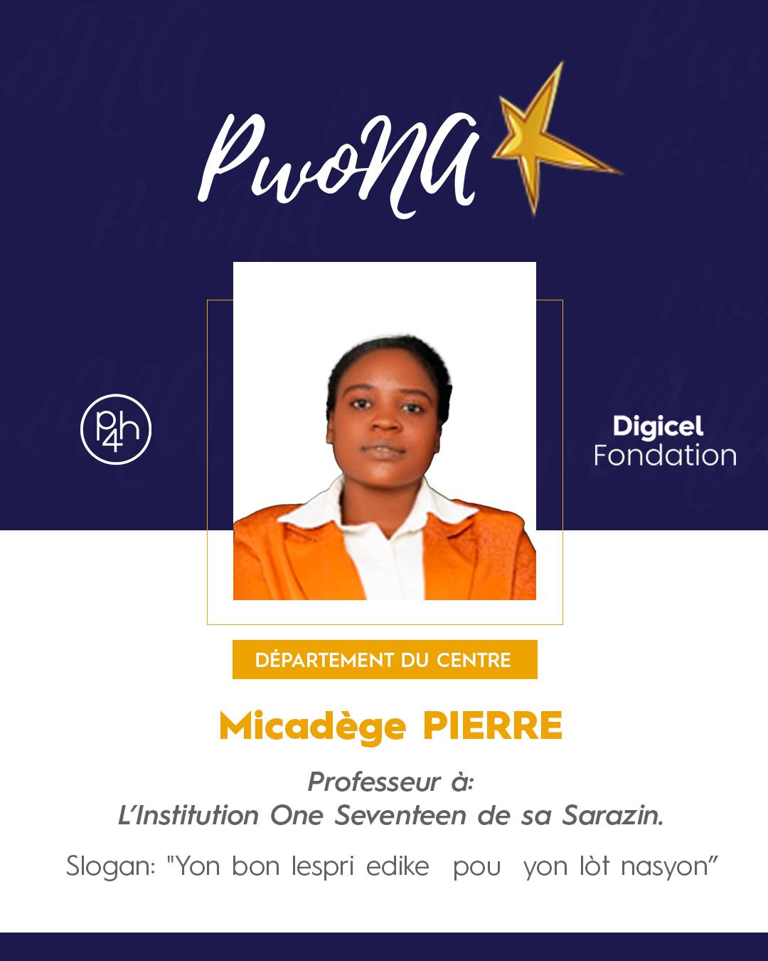 Vote pou Micadege PIERRE, Lespwa Edikasyon an !
